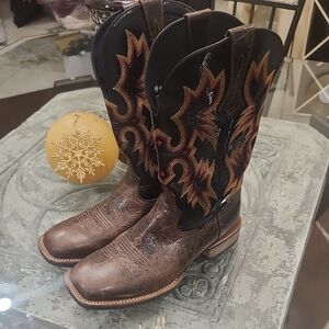 Ariat Sport Western Dark Brown Cowboy Leather Boots 10.5 D